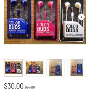NIB Color Buds Earphones